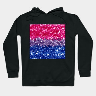 Bisexual Flag Swirl Painted Design Hoodie